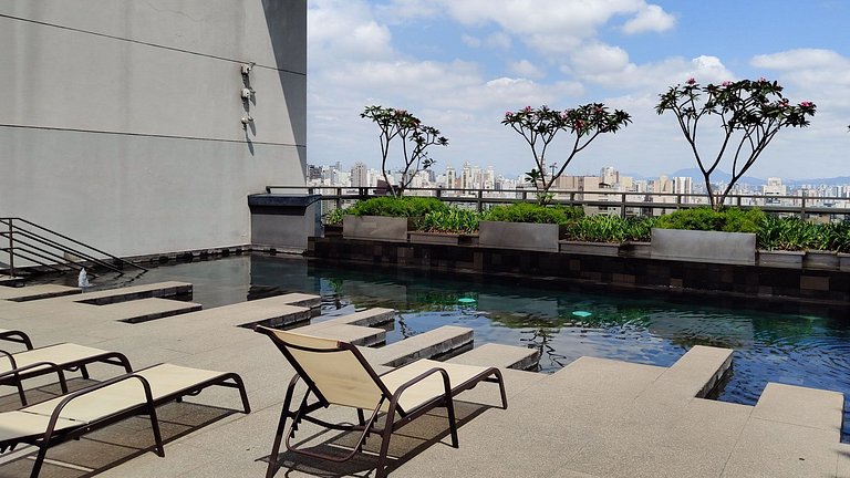 Downtown República - Studio vista incrível e piscina